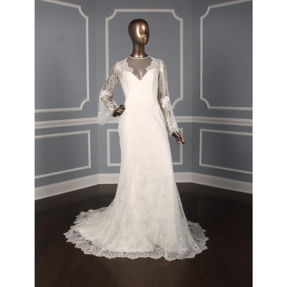 INMACULADA GARCIA Rubi Long Sleeves Lace Wedding Dress Bridal Gown Size 14
